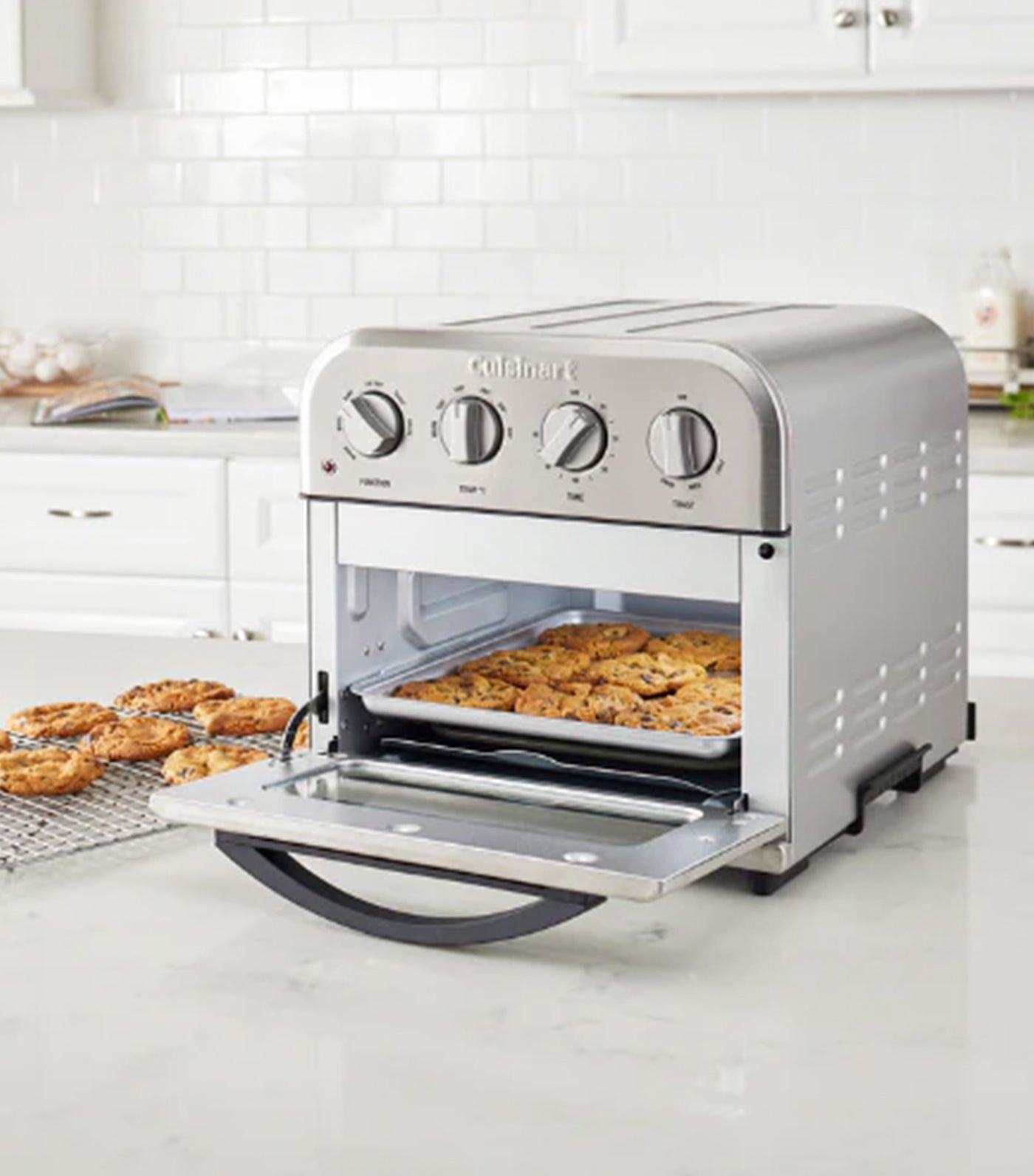 Compact AirFryer Toaster Oven -  Silver, 9L