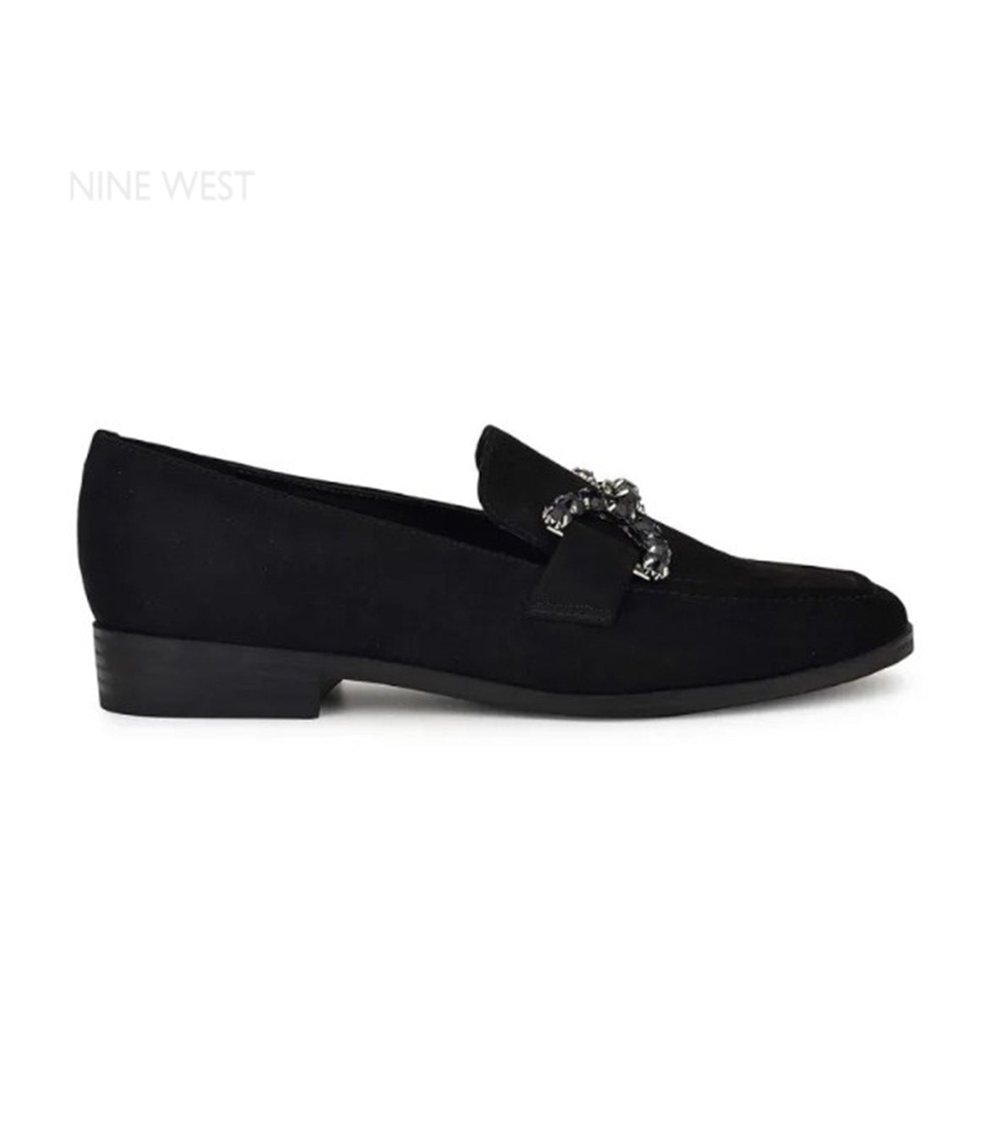 Lilpa Almond Toe Slip-On Dress Flat Loafers Black