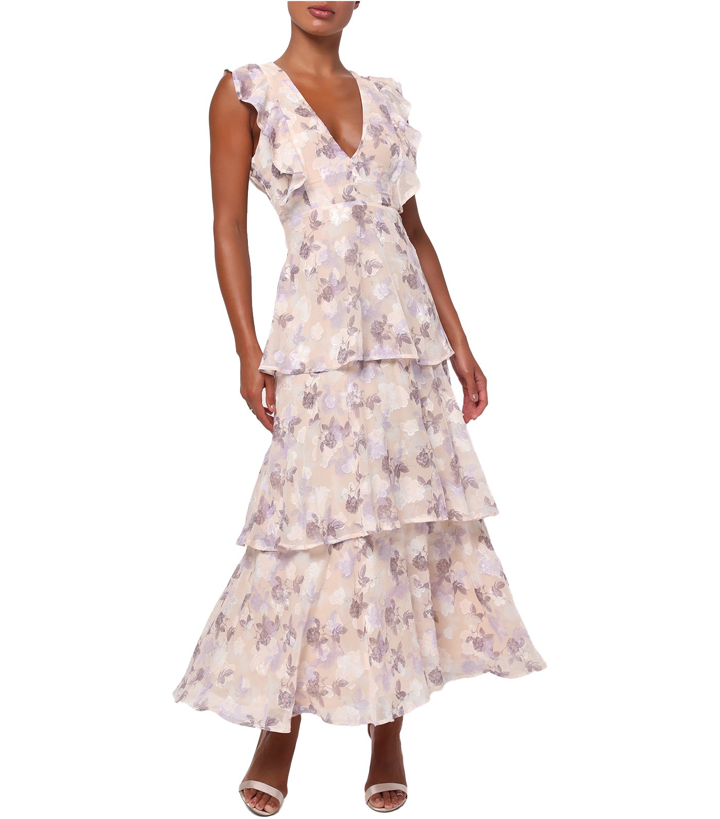 Wren Organza Maxi Dress Pink Multi