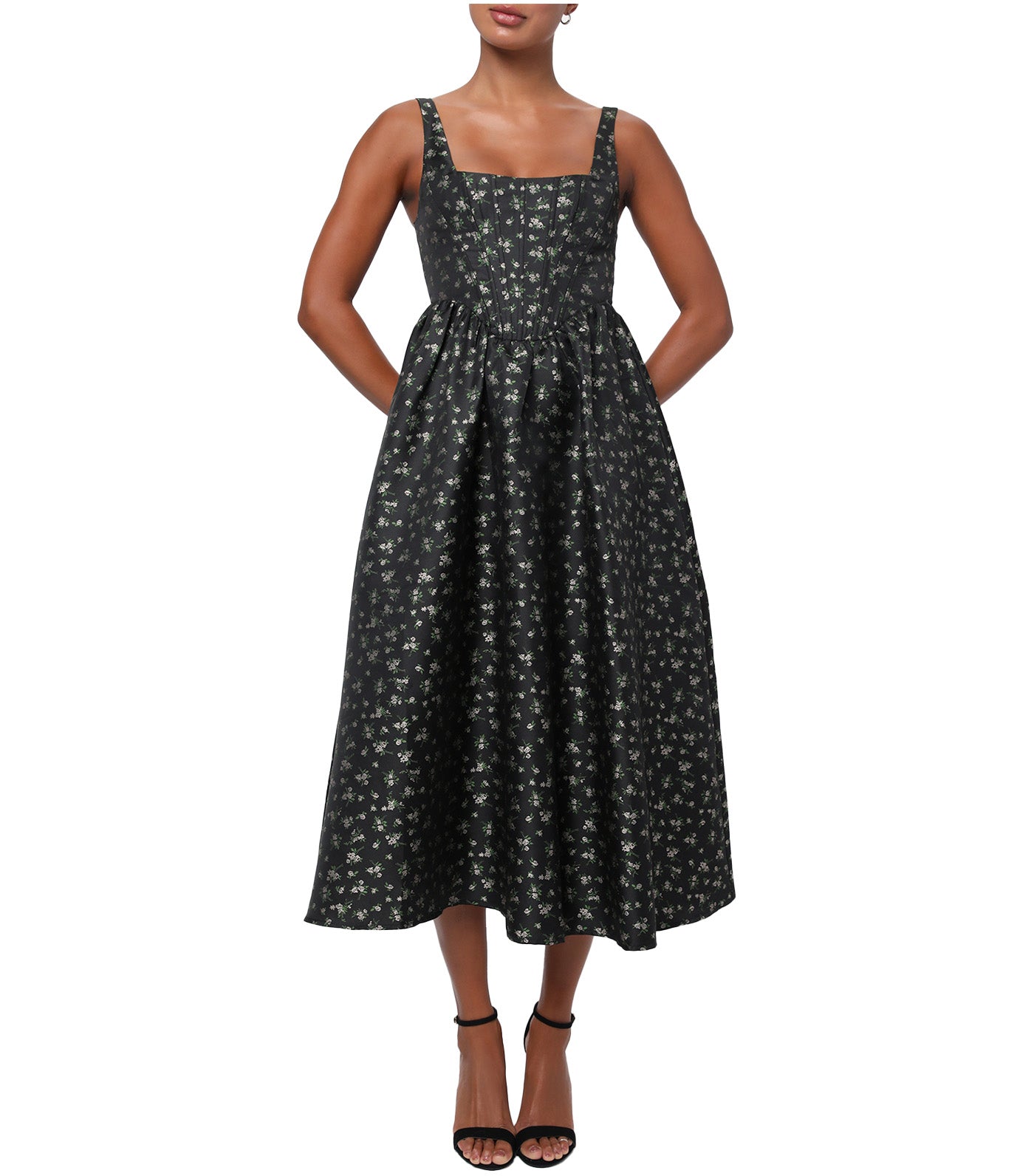 Celine Bustier Dress Black Multi