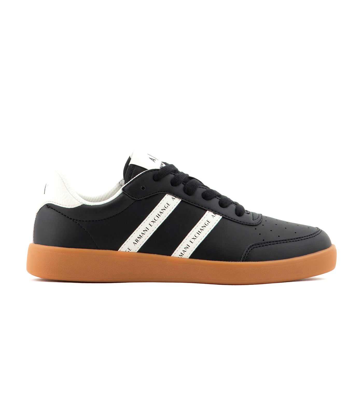 Women's Sneakers with Sidebands Black/Off White