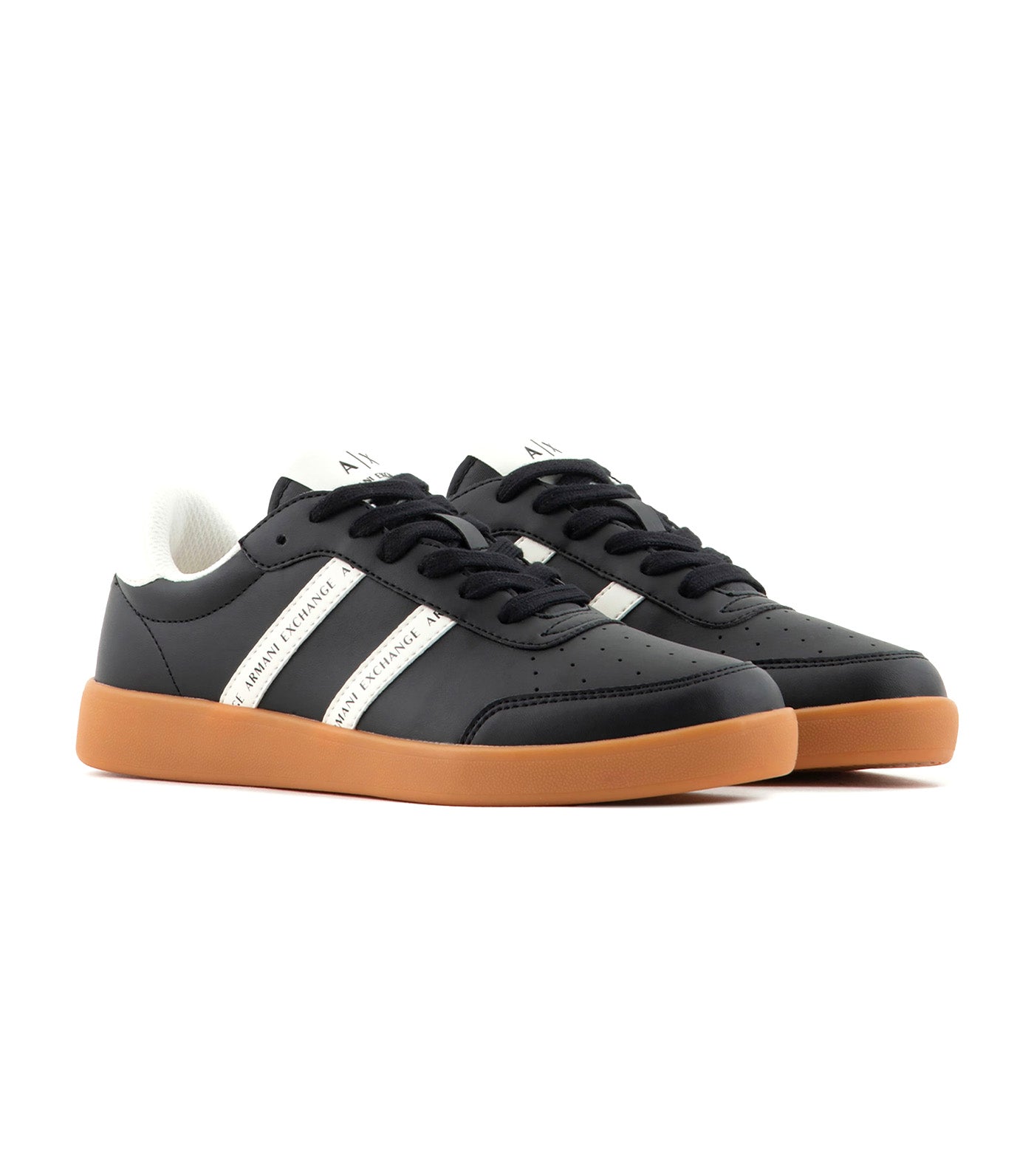 Women's Sneakers with Sidebands Black/Off White