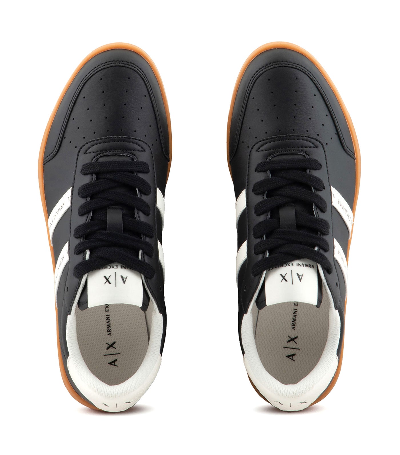 Women's Sneakers with Sidebands Black/Off White