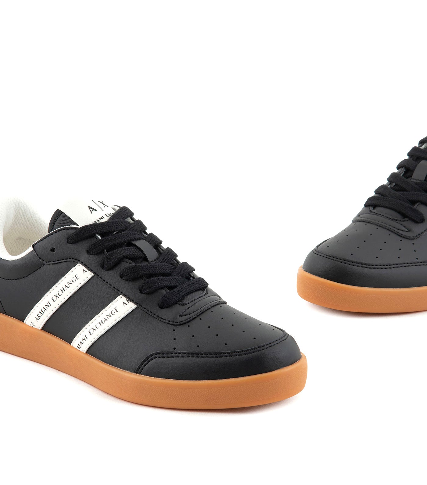 Women's Sneakers with Sidebands Black/Off White