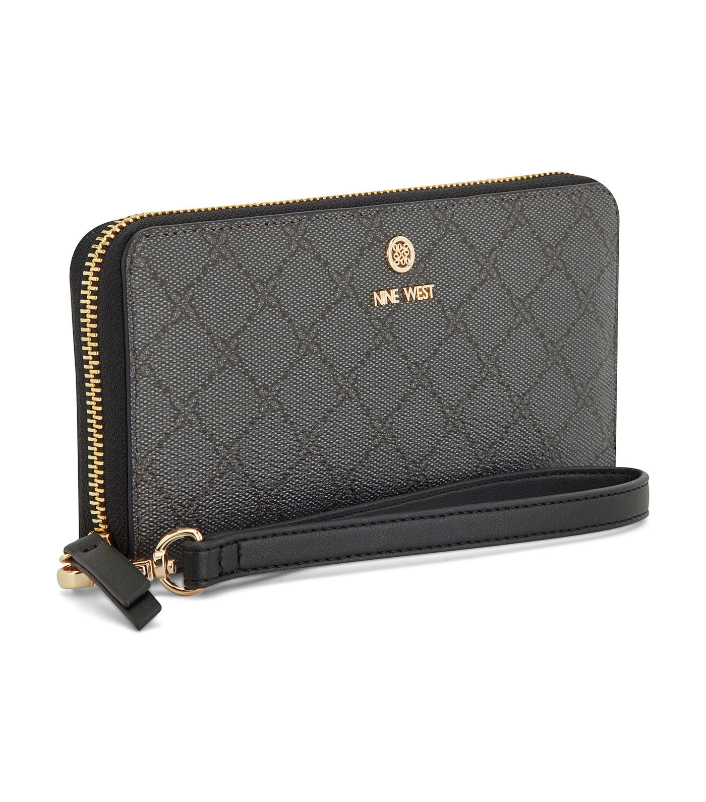 Lockup 9 Zip Around Wrist Wallet Onyx Logo