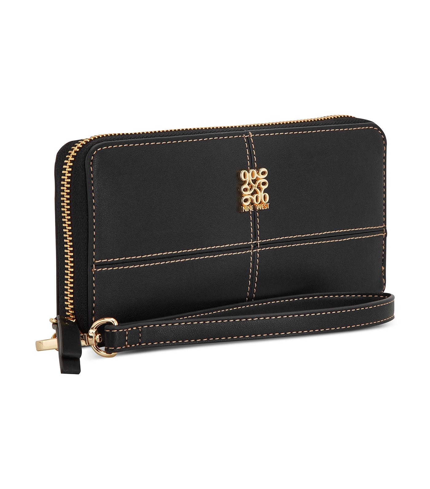 Paxtin Zip Around Wrist Wallet Black