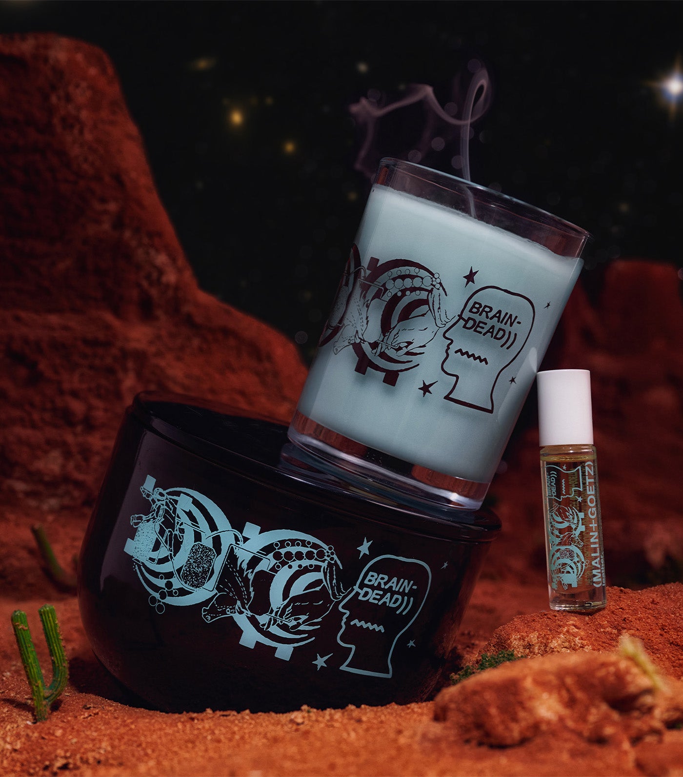 leather x brain dead leather candle