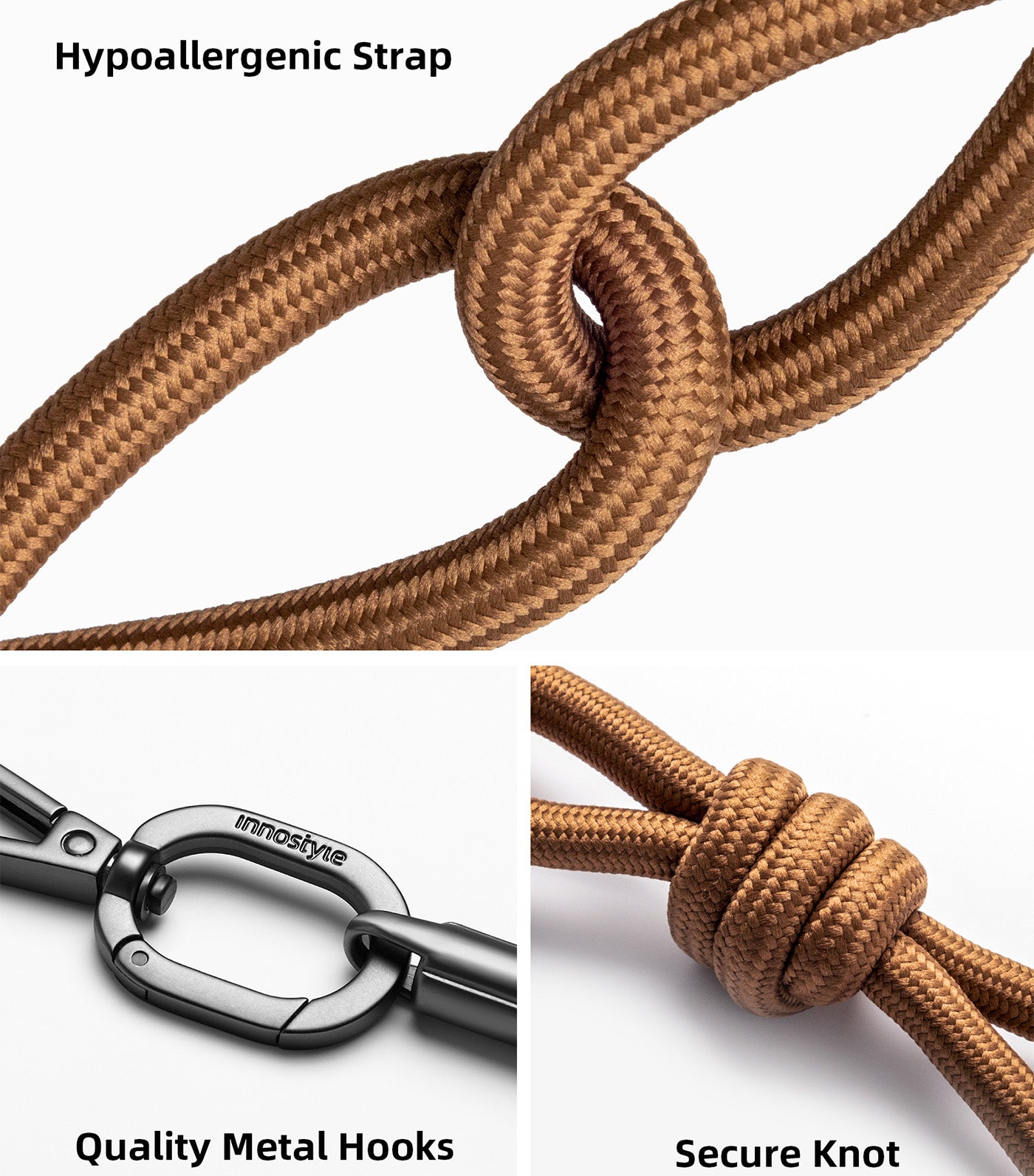 Phone Lanyard 8mm Brown