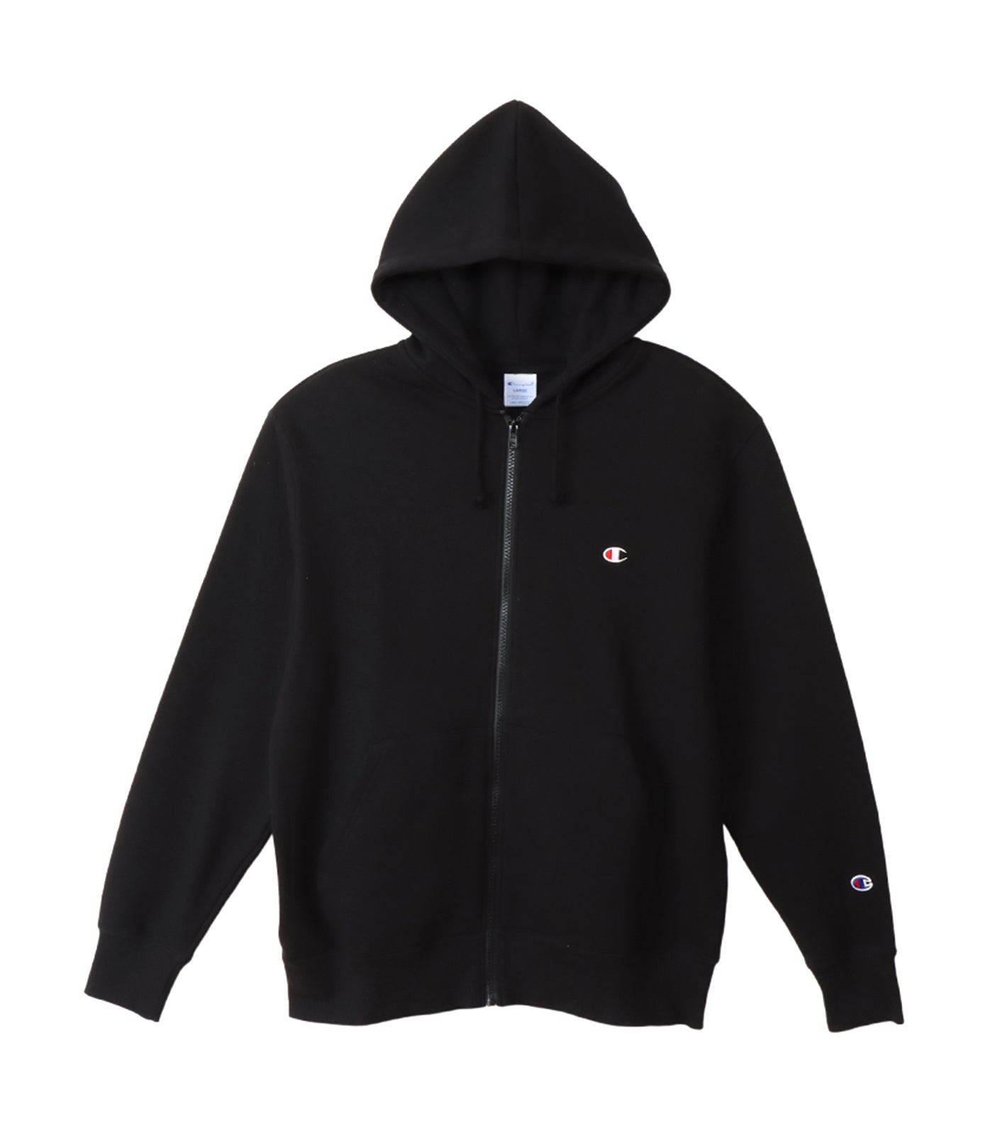 Japan Line Zip Hooded Sweatshirt Black