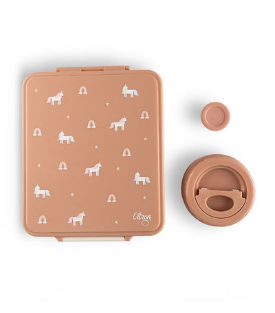 Grand Lunchbox with Four Compartments and One Food Jar - Unicorn
