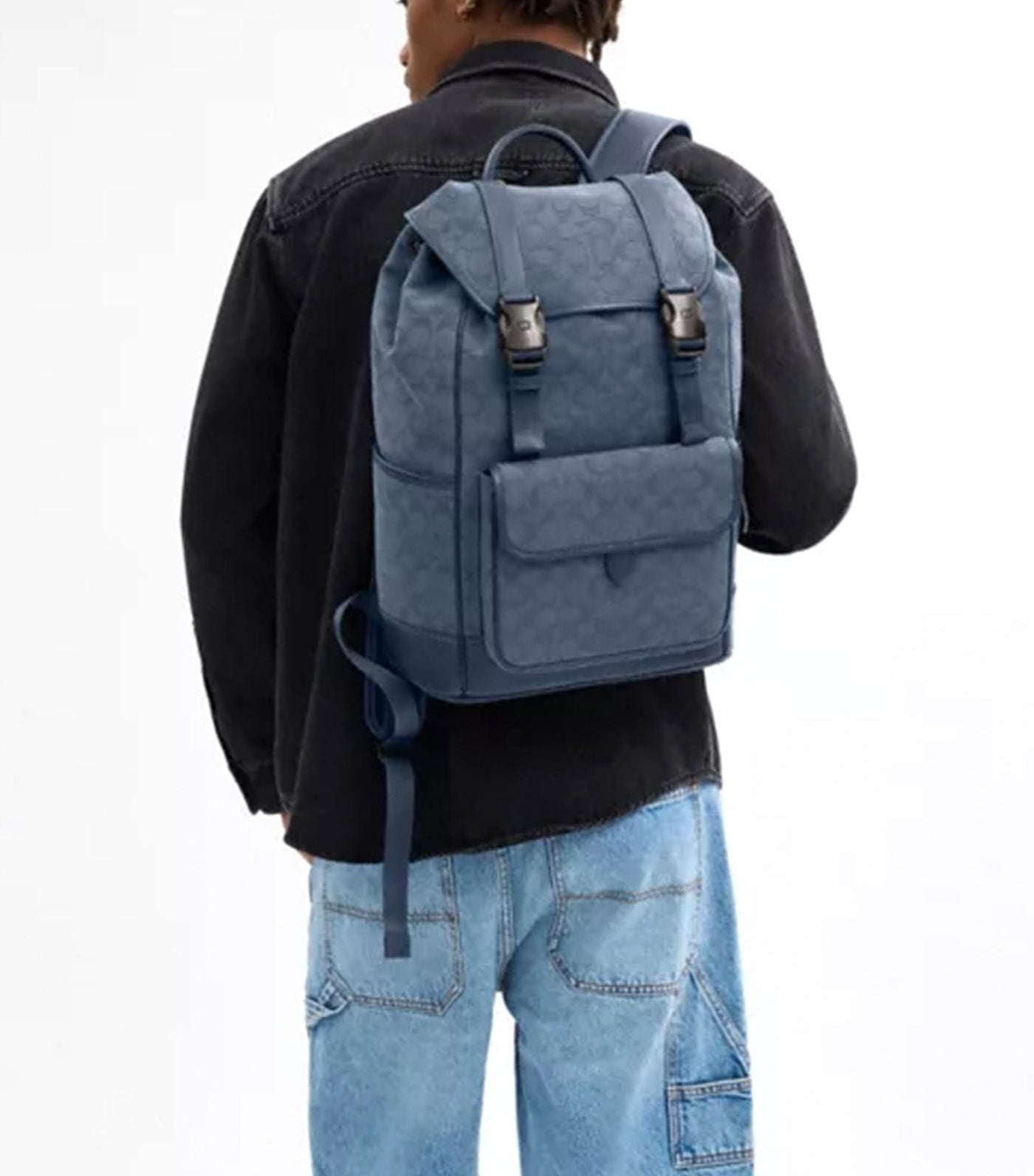 League Flap Backpack Washed Chambray