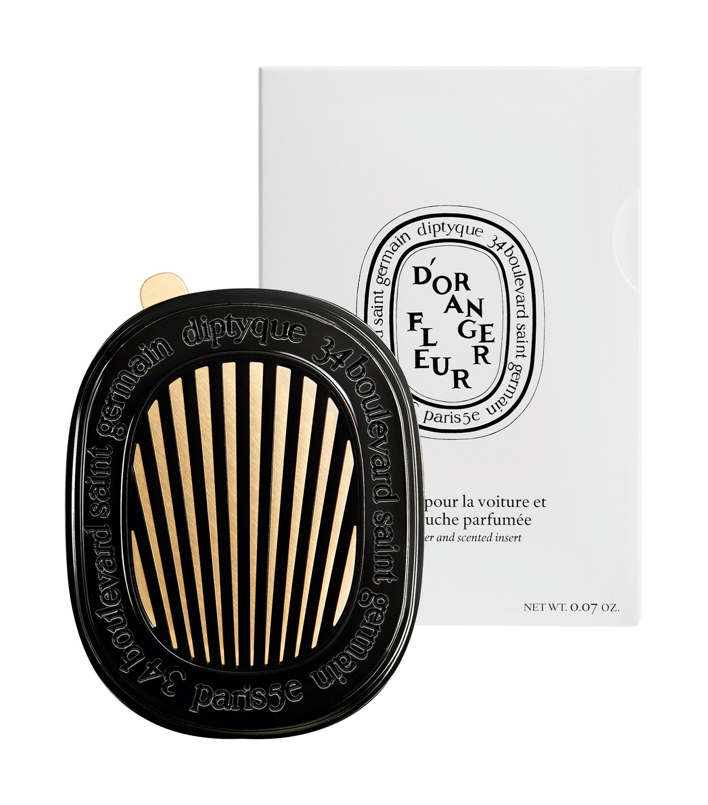 Car Diffuser with Fleur d'Oranger / Orange Blossom Insert