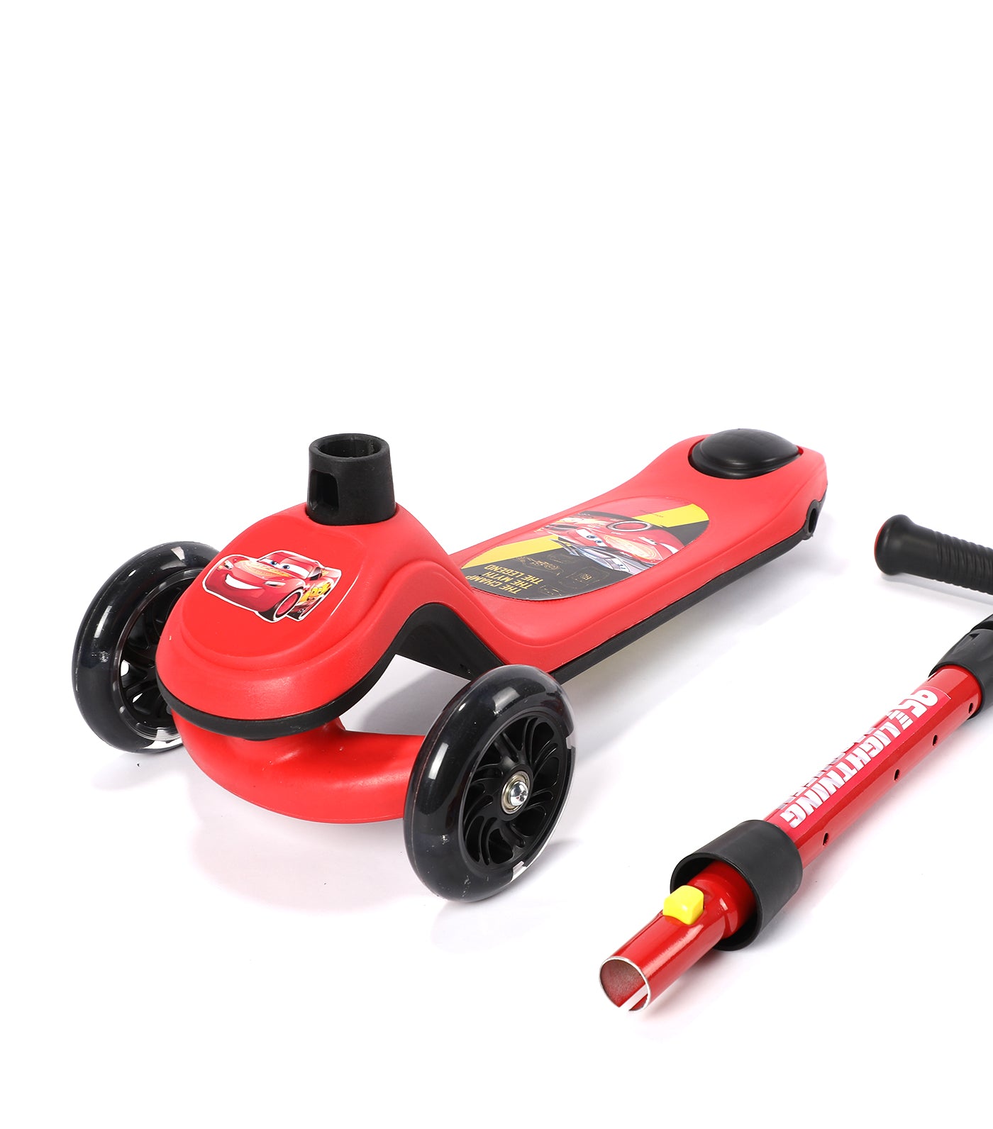 Cars Adjustable Twist Scooter - Black and Red