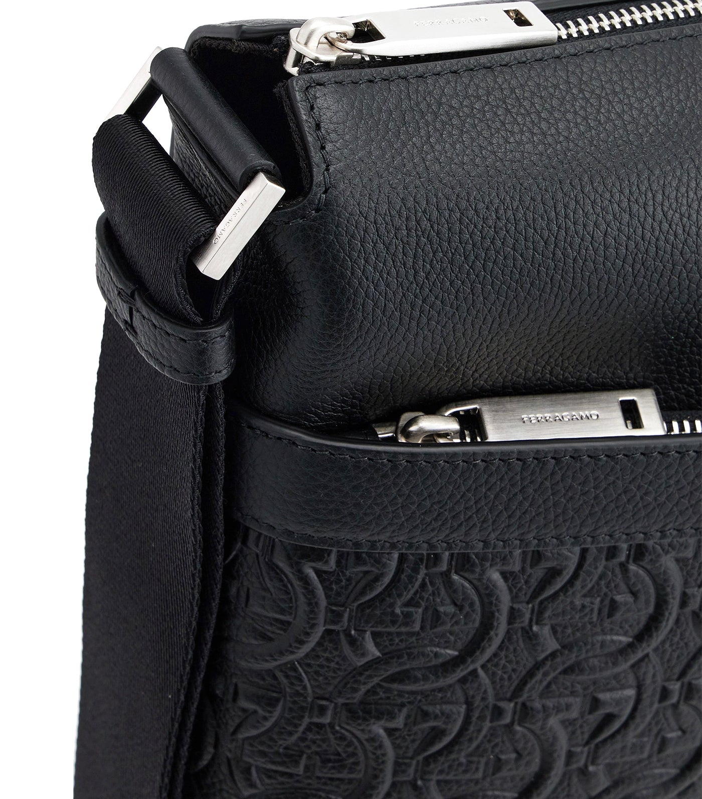 Gancini Crossbody Bag Black
