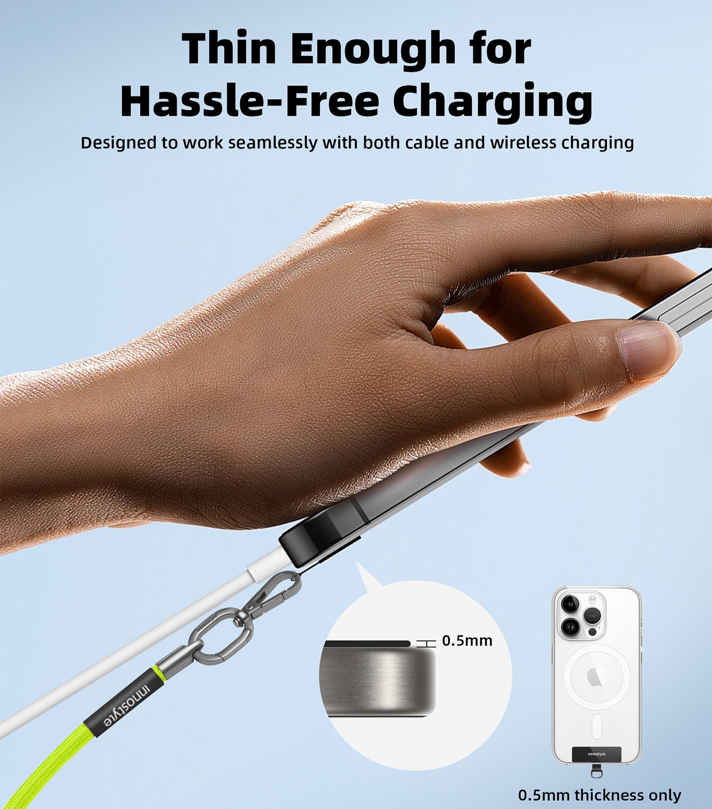 Phone Lanyard 8mm Fluo Green