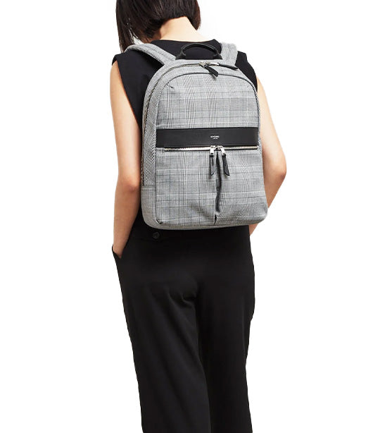 Beauchamp Backpack Gray Check 14in