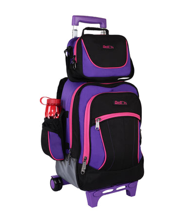 Large Upright Trolley Set - Black and Purple