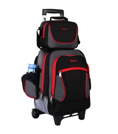 Large Upright Trolley Set - Black and Red