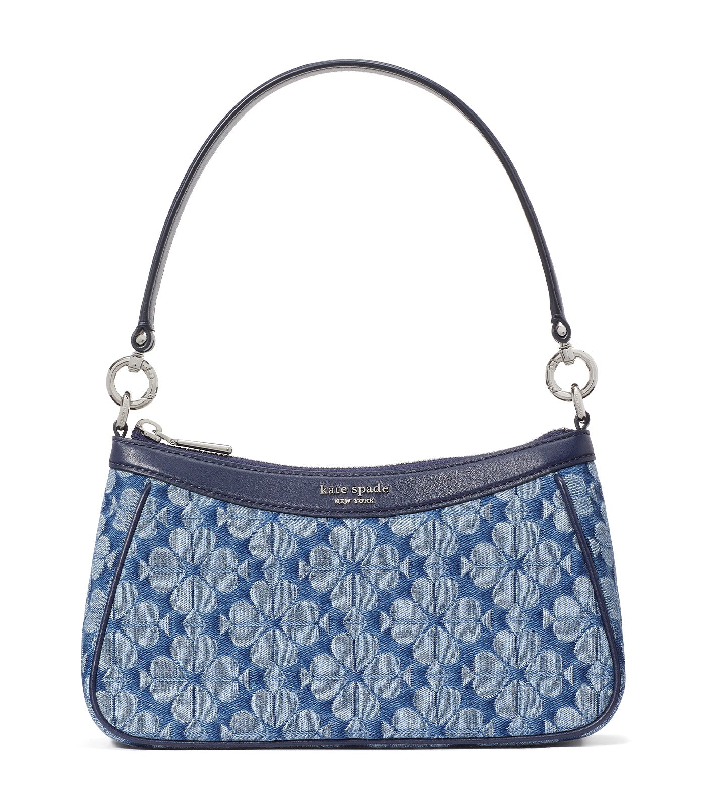 Spade Flower Jacquard Denim Convertible Shoulder Bag