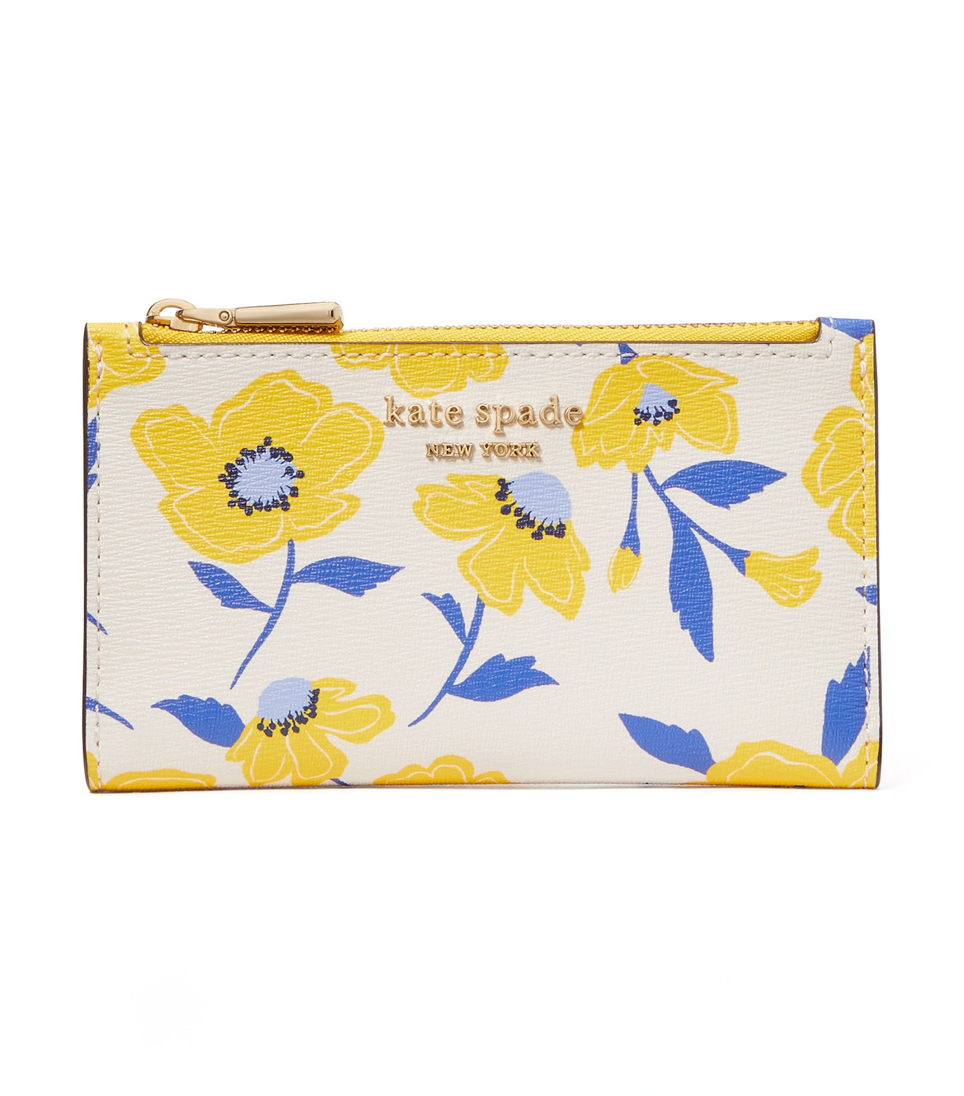 Morgan Sunshine Floral Small Slim Bifold Wallet Cream Multi