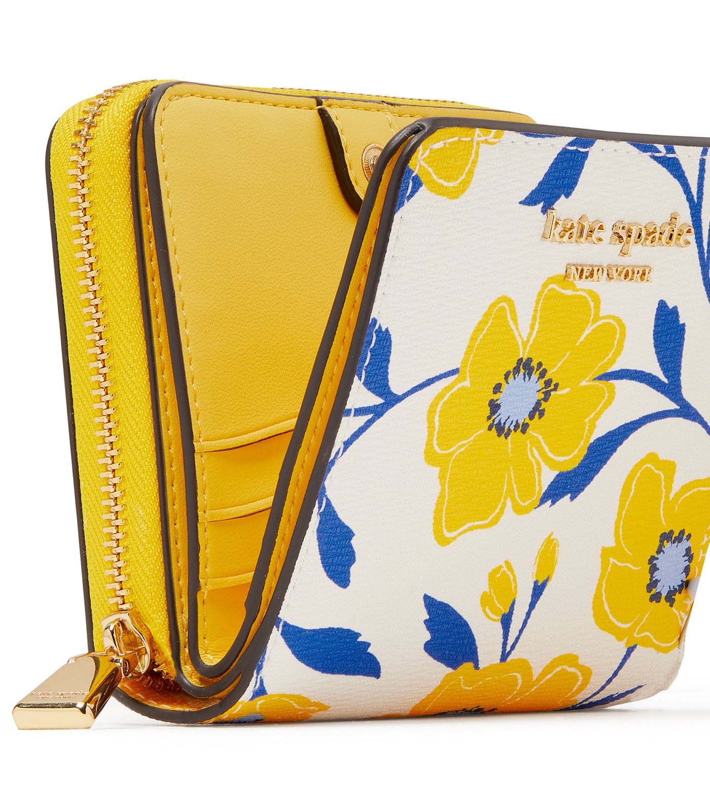 Morgan Sunshine Floral Printed Small Compact Wallet Cream Multi