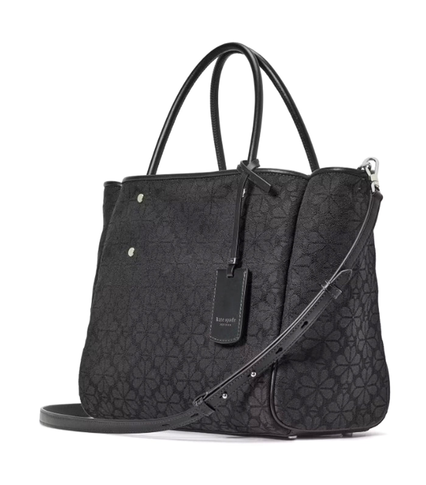Kate Spade New York Spade Flower Jacquard Medium Everything Tote Black Multi