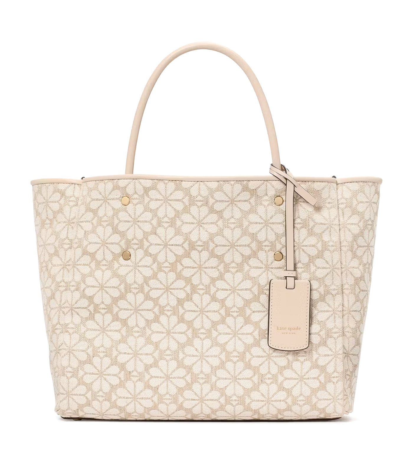 Kate Spade New York Spade Flower Jacquard Medium Everything Tote Natural Multi