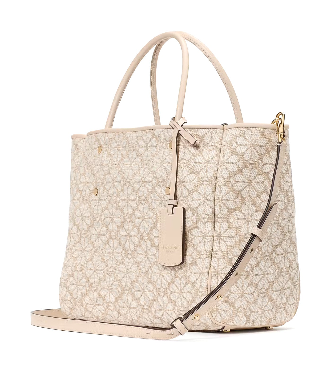 Kate Spade New York Spade Flower Jacquard Medium Everything Tote Natural Multi