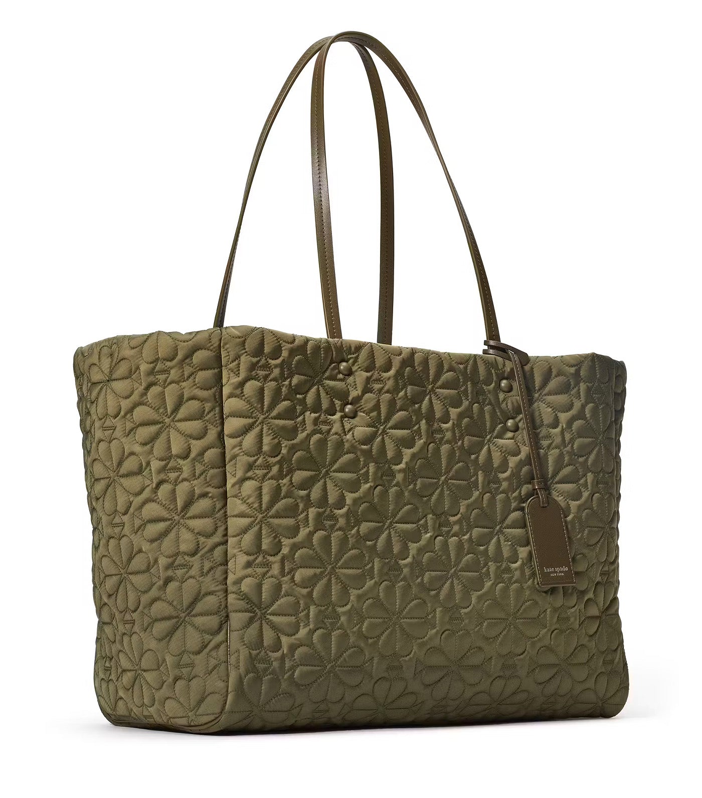 Kate Spade New York Tilly Quilted Large Tote Bag Oolong Green