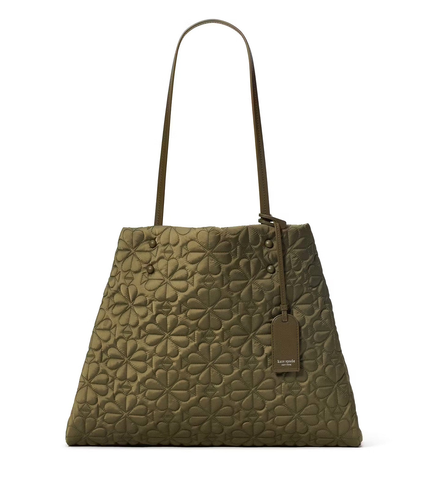 Kate Spade New York Tilly Quilted Large Tote Bag Oolong Green
