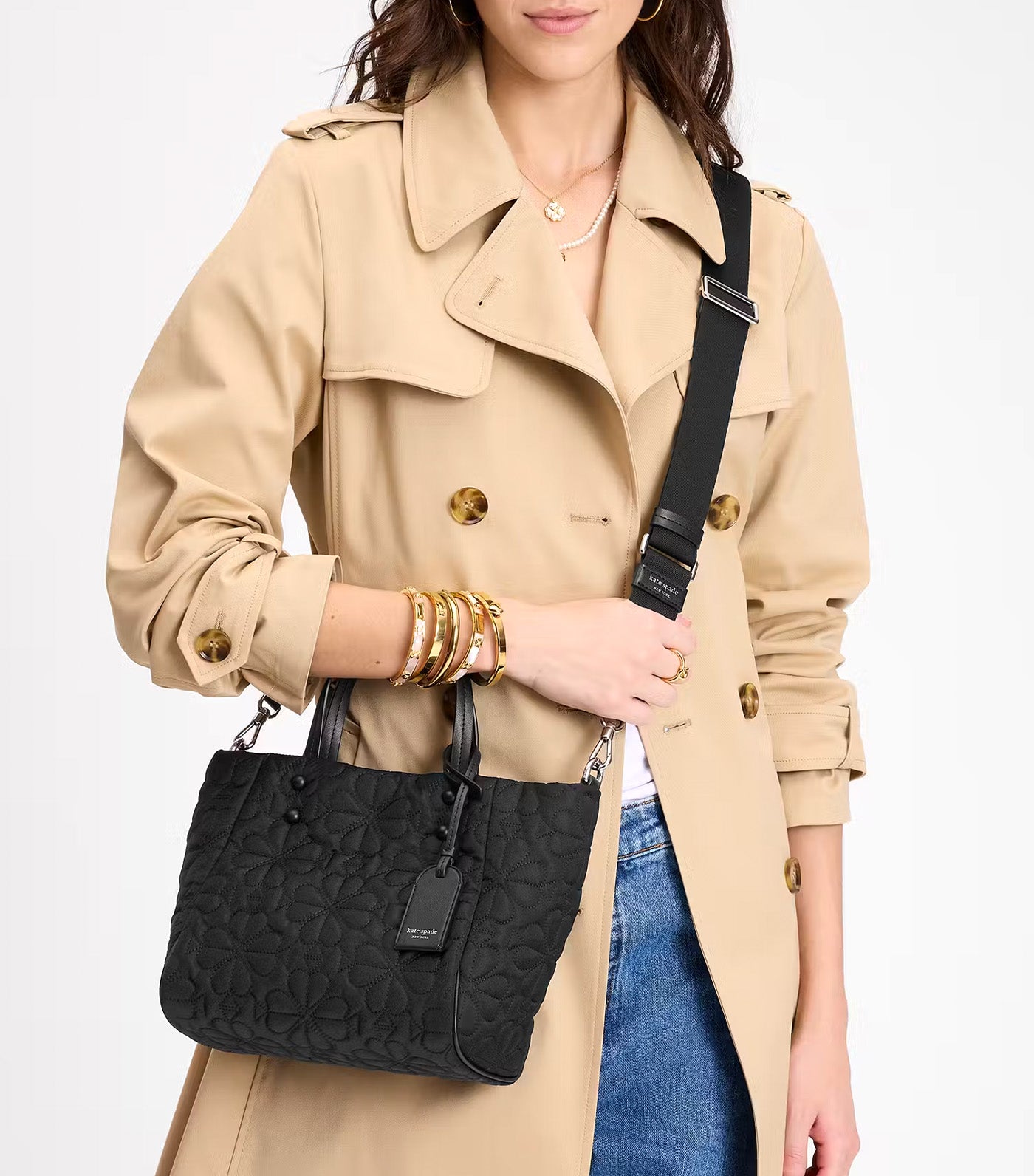 Tilly Quilted Small Tote Black