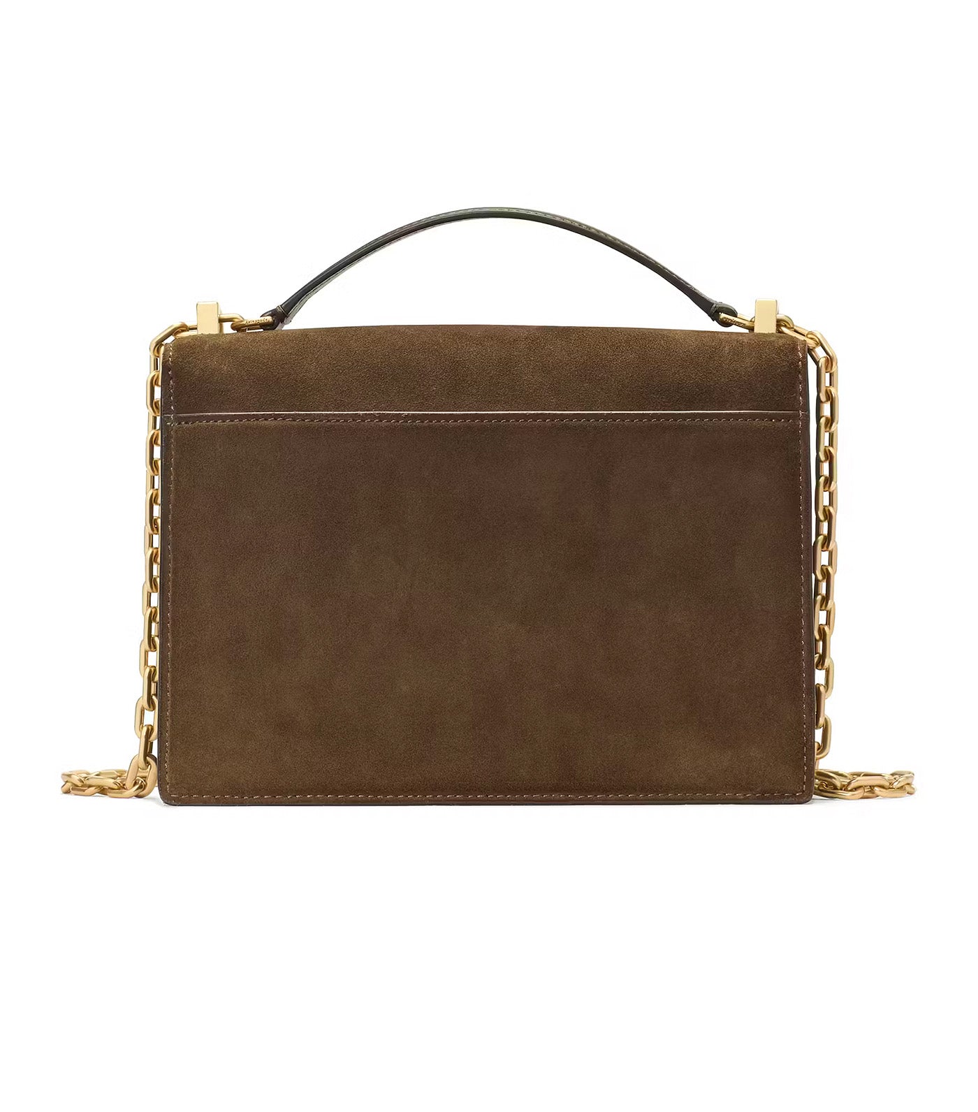 Deco Suede Chain Shoulder Bag Burnt Sage