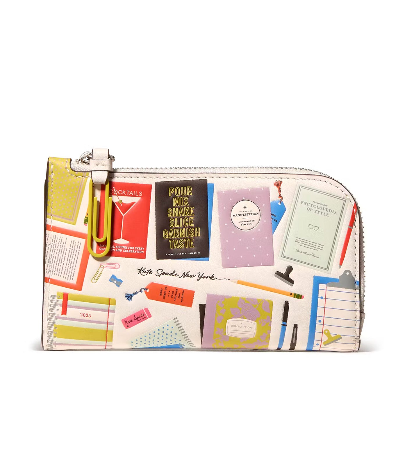 Page Turner Small Bifold Wallet Cream Multi