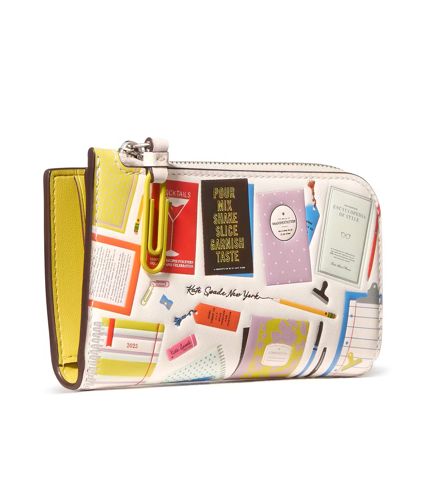 Page Turner Small Bifold Wallet Cream Multi