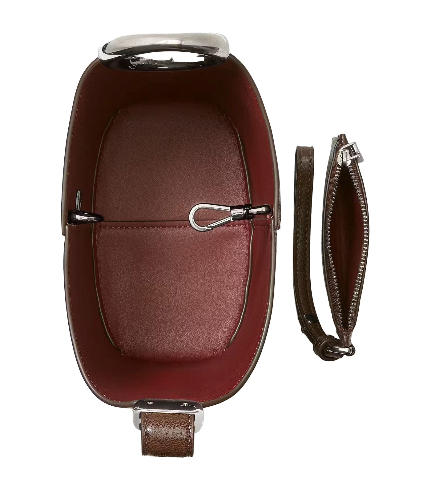 Halo Glazed Leather Mini Bucket Bag