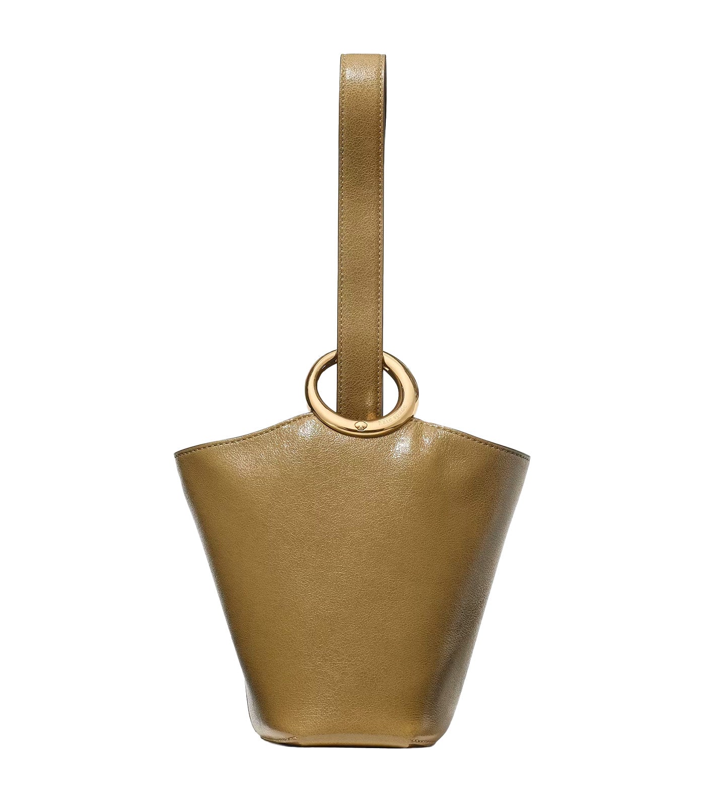 Halo Glazed Leather Mini Bucket Bag
