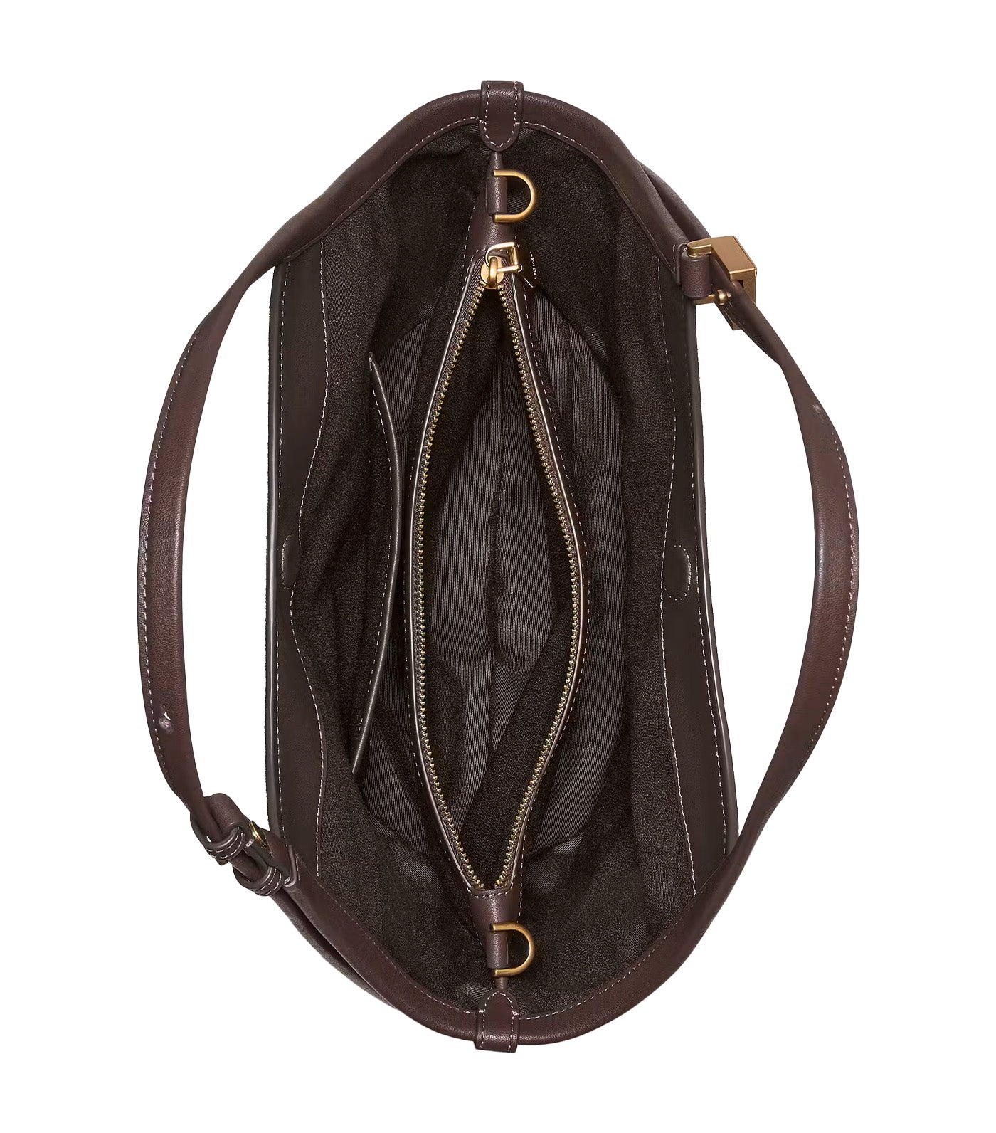 Deco Suede Small Tulip Tote Bag Hot Fudge