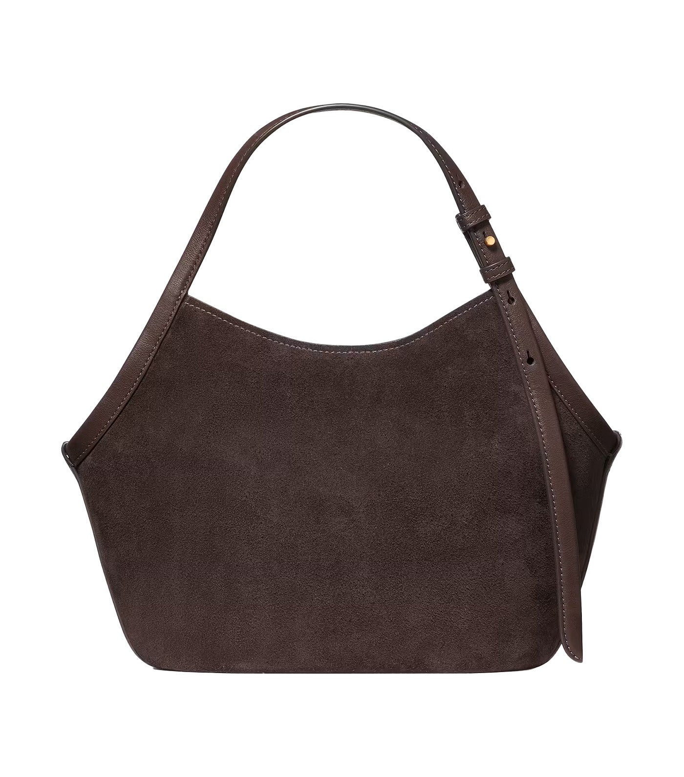 Deco Suede Small Tulip Tote Bag Hot Fudge