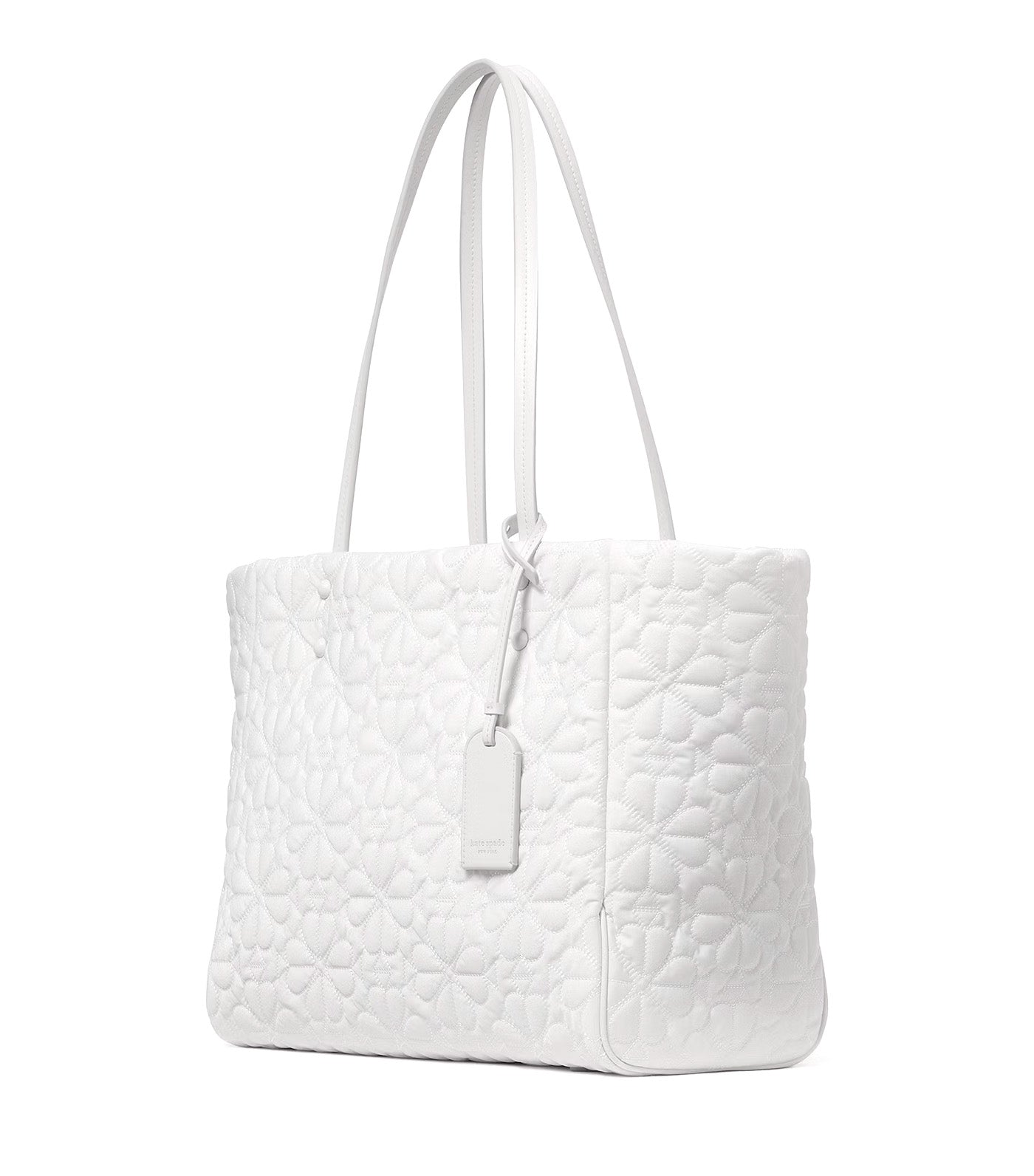 Tilly Quilted Medium Tote Bag White Dove