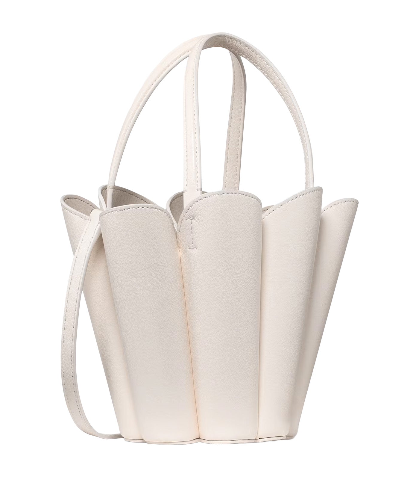 The Spade Flower Bucket Bag Cream