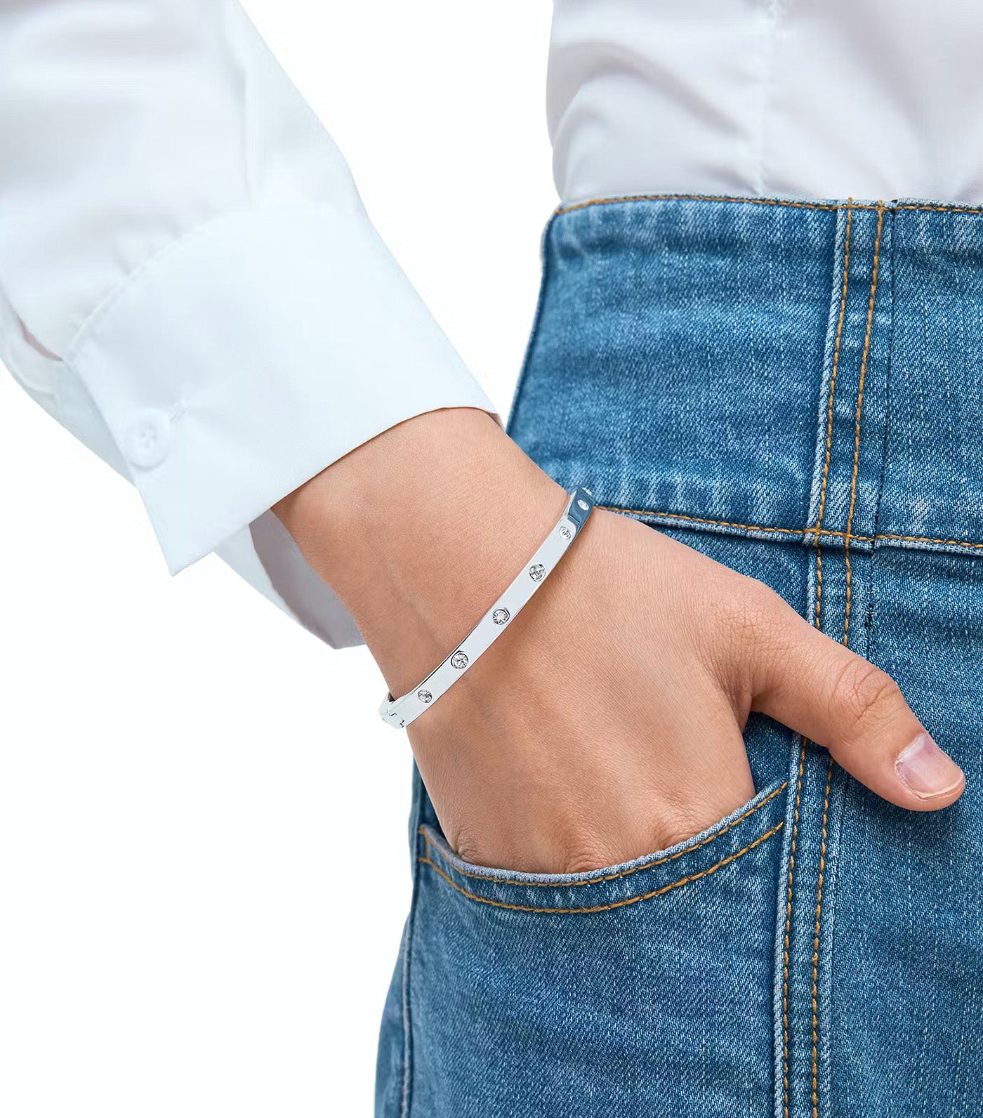 Set in Stone Hinged Bangle