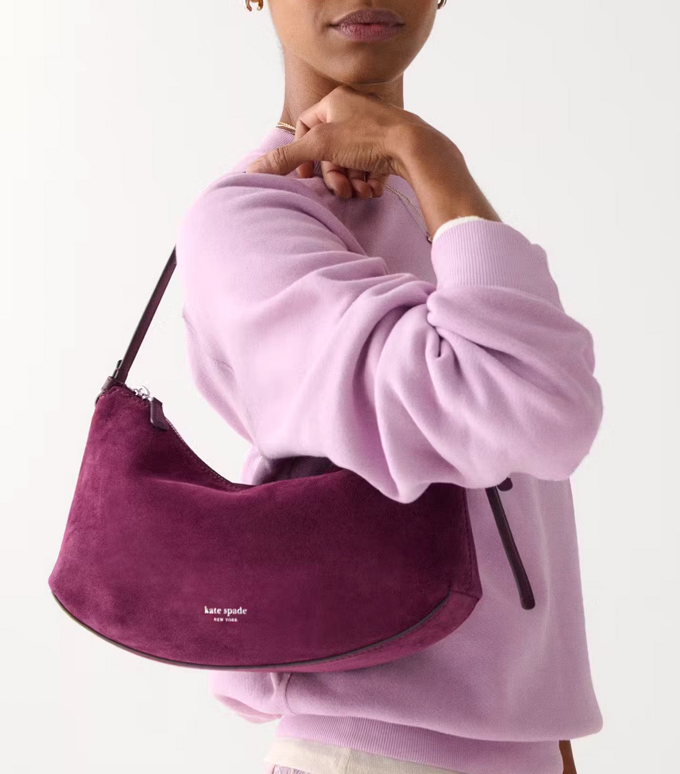 Loop Suede Shoulder Bag