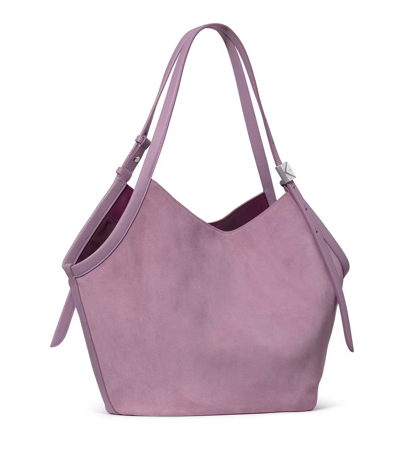 Deco Suede Tulip Tote Market Purple