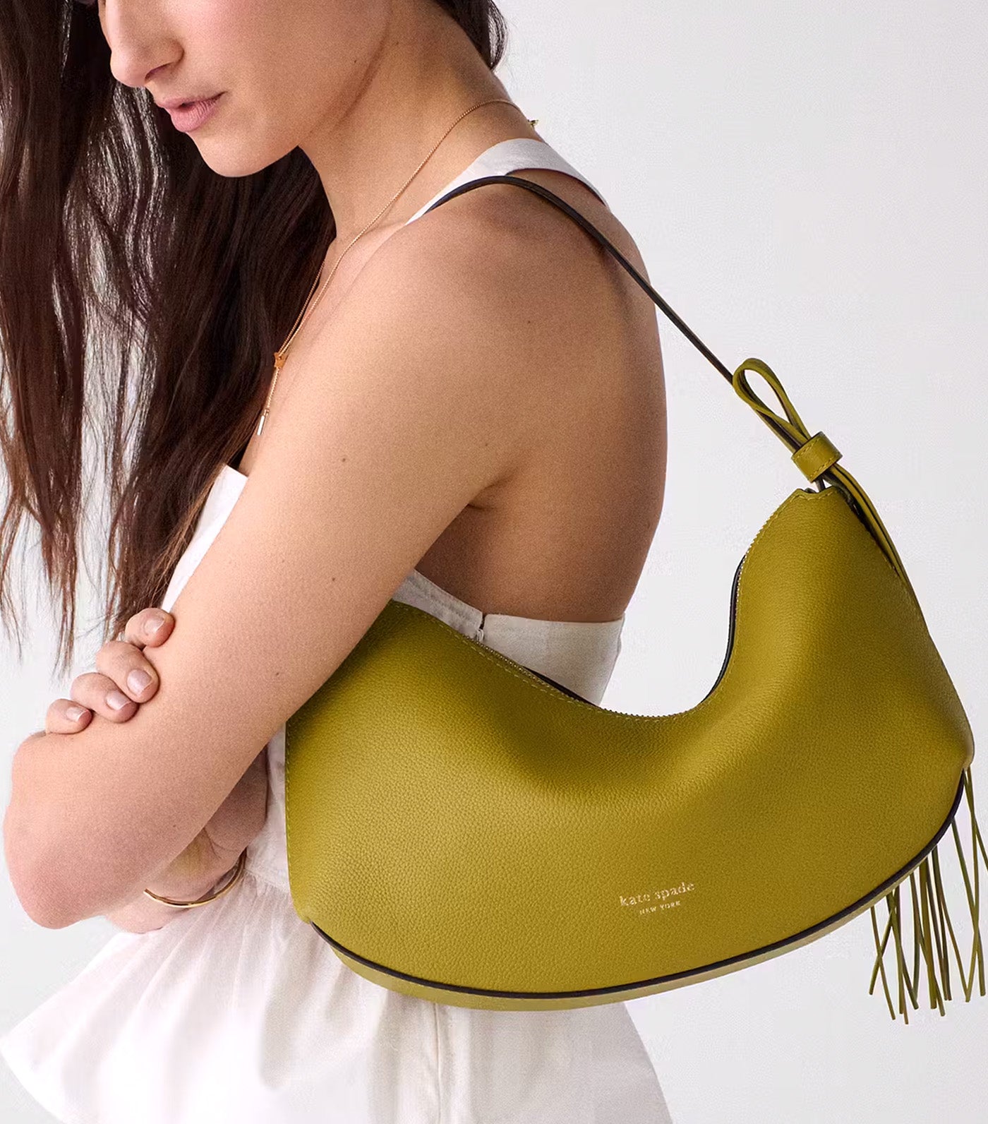 Loop Fringe Strap Shoulder Bag