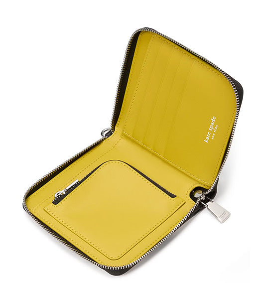 Label Small Compact Webbed Wristlet Black Multi