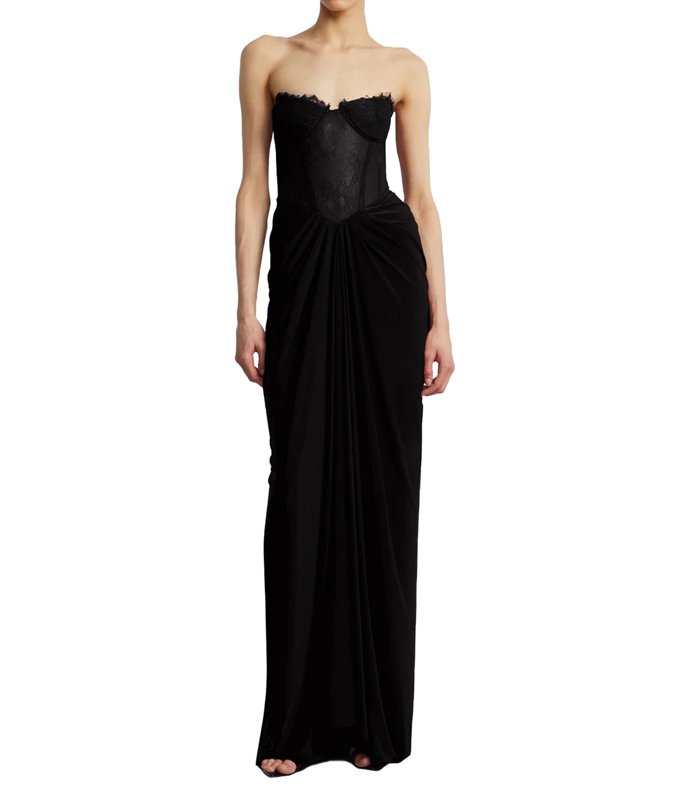 Lace and Jersey Gown