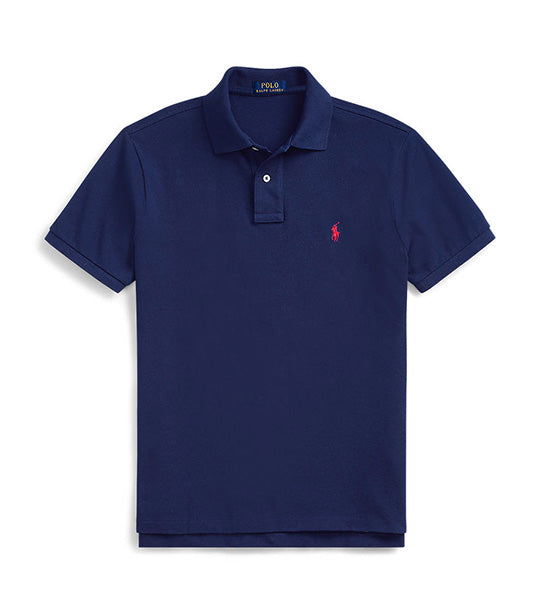 Men's Custom Slim Fit Mesh Polo Shirt Newport Navy