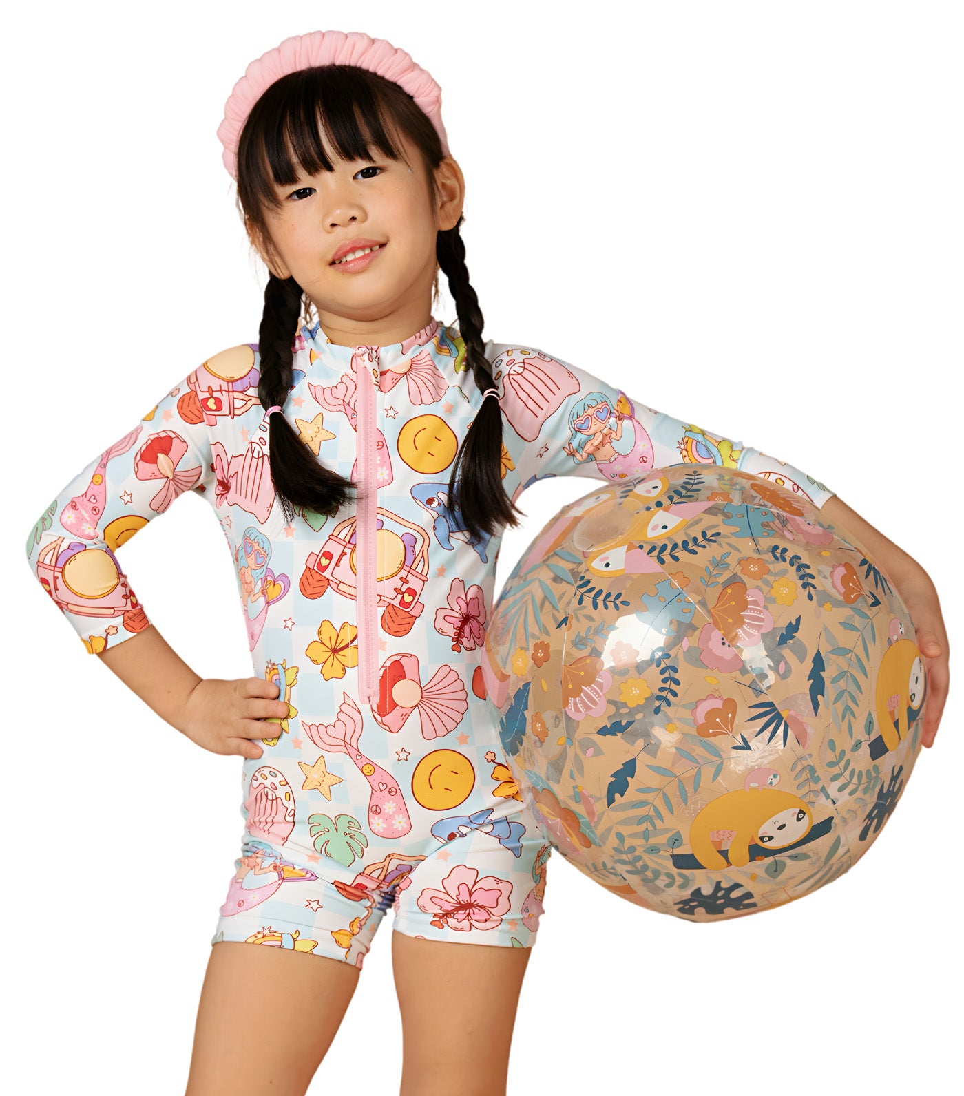 Isla Longsleeves Rashguard Pink Starfish