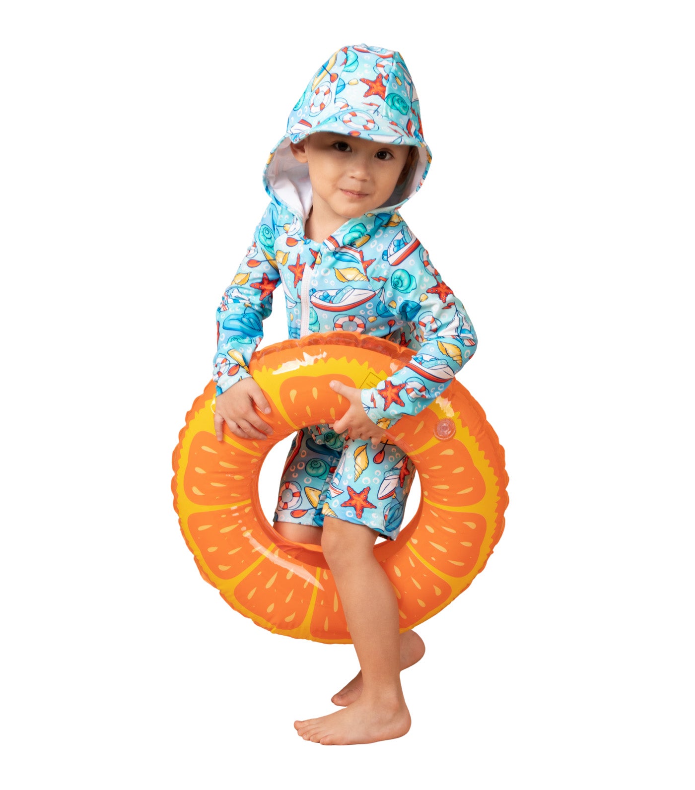 Sailor Hooded Longsleeves Rashguard Blue Starfish