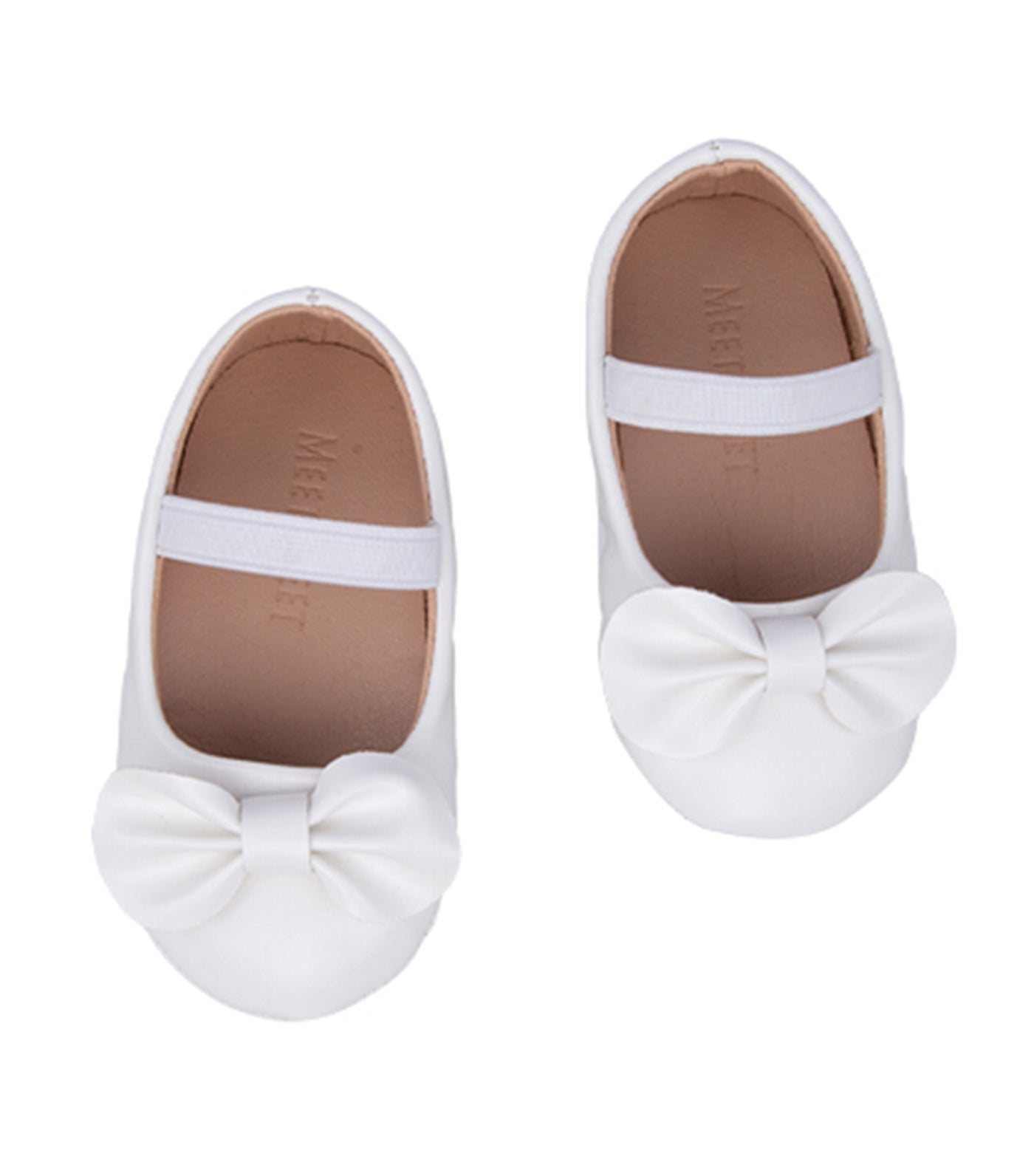 Bee 2 Mary Janes for Toddler Girls - White